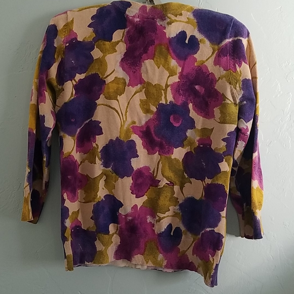 Colorful Floral Cardigan Med - Picture 9 of 13